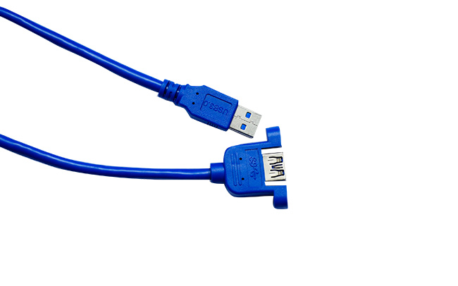 USB B公轉A母帶耳朵帶螺絲孔連接線 USB B公轉A母帶耳朵帶螺絲孔連接線